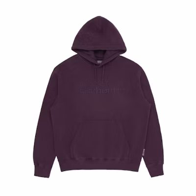 Carhartt WIP Purple Washed Hoodie with Embroidered Logo CHXSWA202008F-PPX