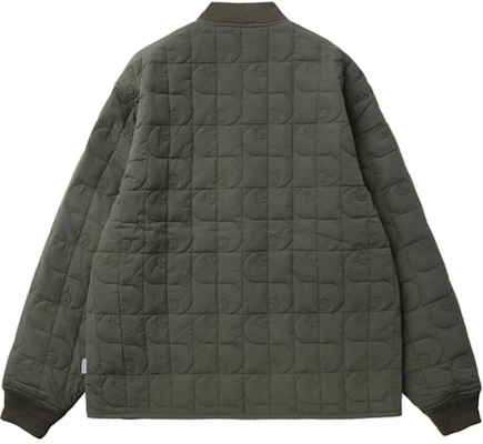 Carhartt WIP 男士绗缝标志立领夹克 灰色 CHXJKA242004N-CCL Lookbook Carhartt WIP 男士绗缝标志立领夹克 灰色 CHXJKA242004N-CCL