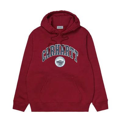 Carhartt WIP Red Cotton Long Sleeve Pullover Hoodie I029511-0EU-XX