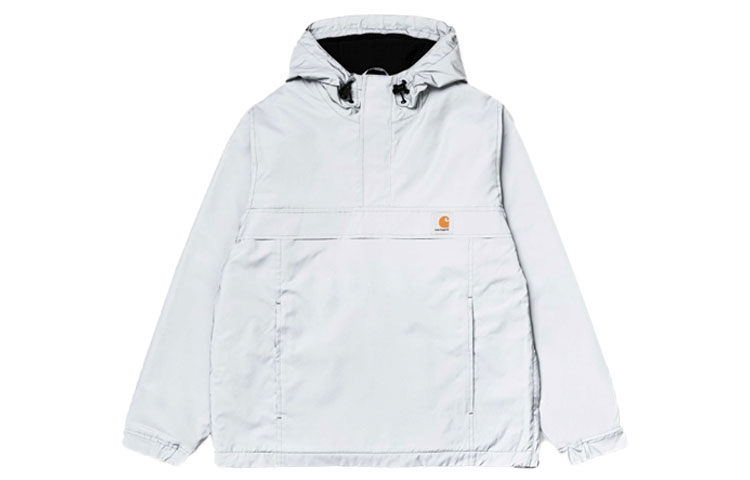 Carhartt WIP Reflective Logo Hoodie Jacket Silver CHXJKI028413F