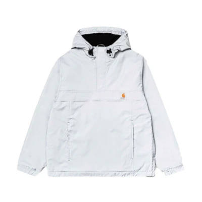 Carhartt WIP Reflective Logo Hoodie Jacket Silver CHXJKI028413F