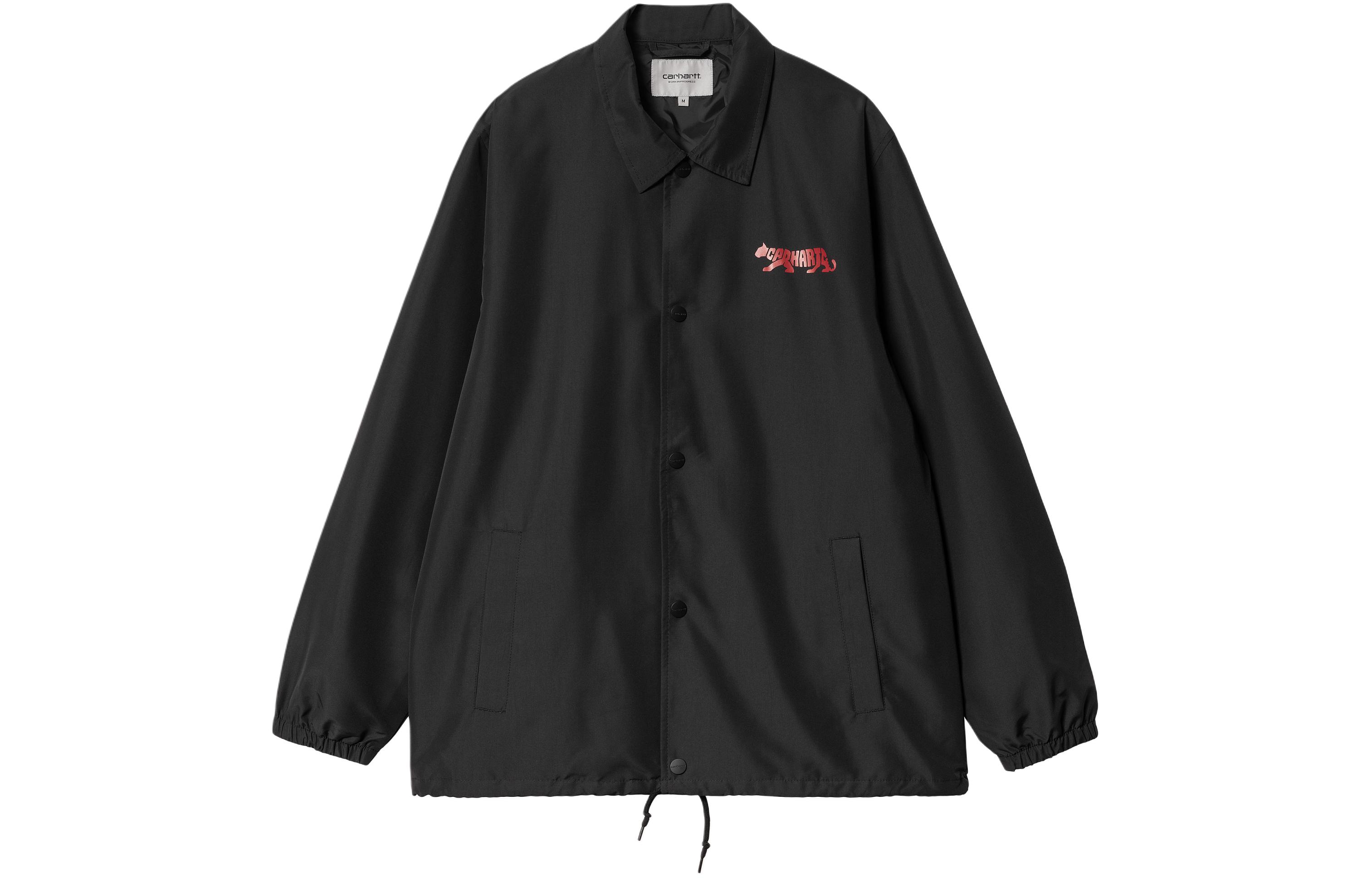 Carhartt WIP Rocky Coach Jacket Black Graphic Print with Adjustable Cuffs I032974-25K-XX 圖 3