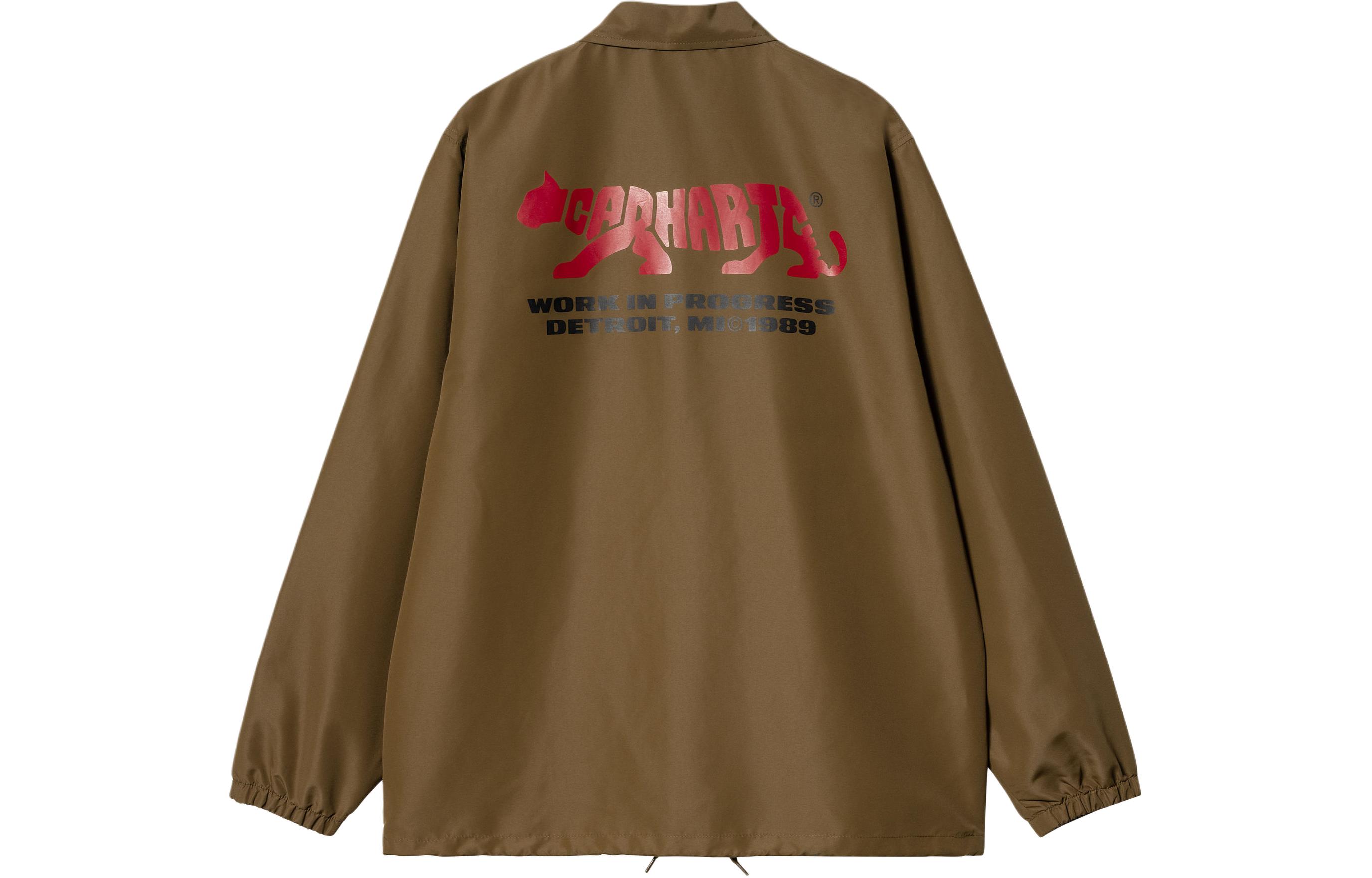 Carhartt WIP Rocky Coach Jacket Brown Unisex Adjustable Cuffs Loose Fit Printed Design I032974-27U-XX