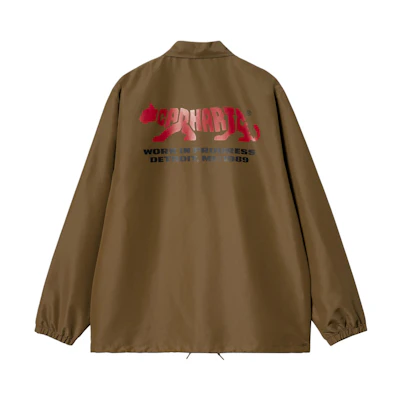 Carhartt WIP Rocky Coach Jacket Brown Unisex Adjustable Cuffs Loose Fit Printed Design I032974-27U-XX