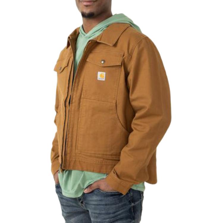 Shop Carhartt WIP Rugged Flex Duck Jacket Relaxed Fit Zip-Up Unisex Thermal Coat 105748