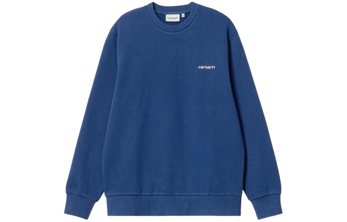 Carhartt WIP Script Embroidery Sweatshirt Blue Crewneck Long Sleeve I033657-22T-XX