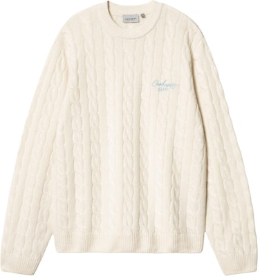 Carhartt WIP Signature Crewneck Sweater Logo Huruf Lengan Panjang Lelaki Krim. I033885-2JH-XX Order Carhartt WIP Signature Crewneck Sweater Logo Huruf Lengan Panjang Lelaki Krim. I033885-2JH-XX