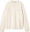 Order Carhartt WIP Signature Crewneck Sweater Logo Huruf Lengan Panjang Lelaki Krim. I033885-2JH-XX