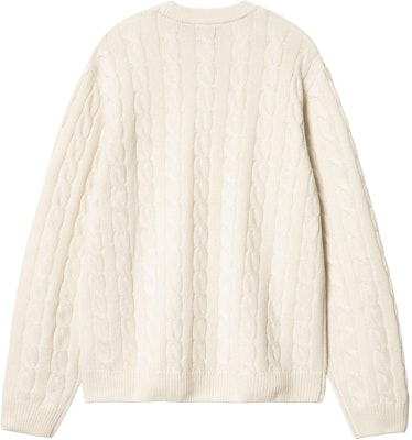 Carhartt WIP Signature Crewneck Sweater Logo Huruf Lengan Panjang Lelaki Krim. I033885-2JH-XX Lookbook Carhartt WIP Signature Crewneck Sweater Logo Huruf Lengan Panjang Lelaki Krim. I033885-2JH-XX