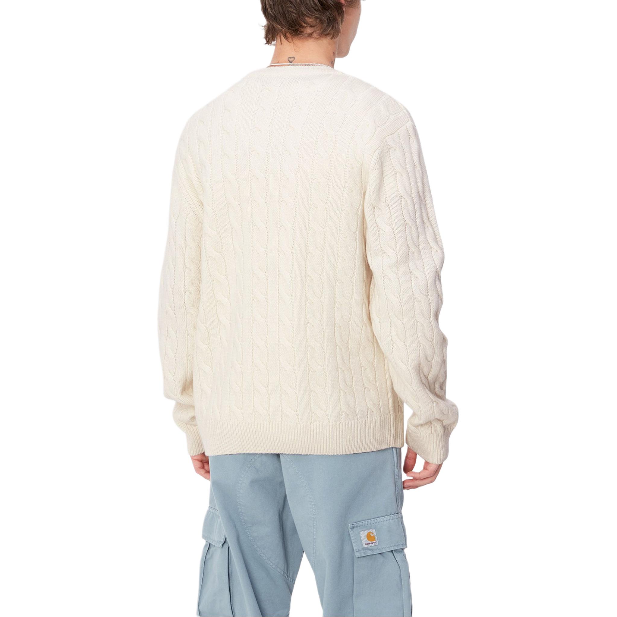 Shop Suéter Carhartt WIP Crewneck Logo Letras Manga Larga Hombre Crema. I033885-2JH-XX