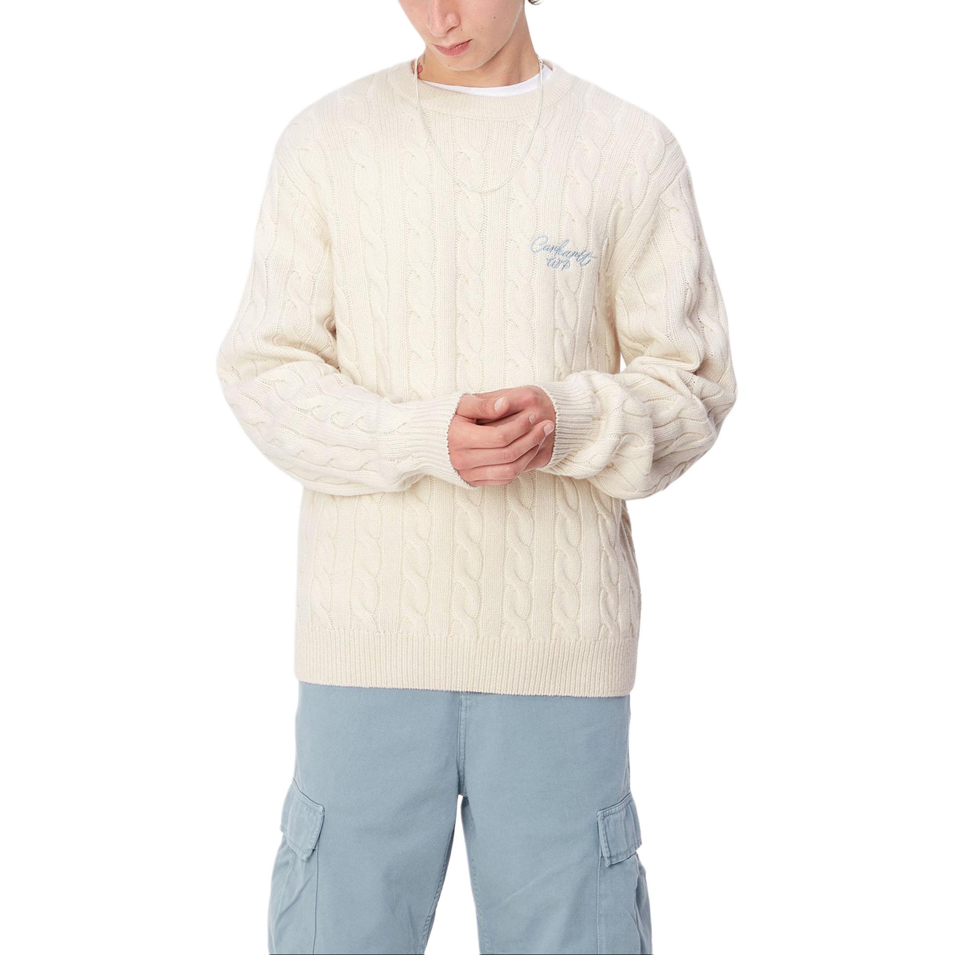 Purchase Suéter Carhartt WIP Crewneck Logo Letras Manga Larga Hombre Crema. I033885-2JH-XX