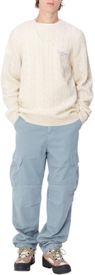 Carhartt WIP Signature Crewneck Sweater Logo Huruf Lengan Panjang Lelaki Krim. I033885-2JH-XX Details for Carhartt WIP Signature Crewneck Sweater Logo Huruf Lengan Panjang Lelaki Krim. I033885-2JH-XX