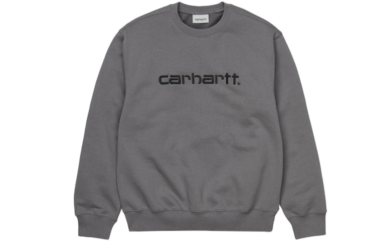 Carhartt WIP Simple Logo Embroidered Crewneck Sweatshirt Dark Gray I027092-0F7-90