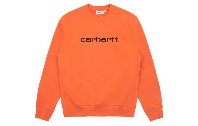 Carhartt WIP Simple Logo Embroidered Crewneck Sweatshirt Orange CHXSWI027092D-ORX