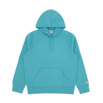 Carhartt WIP Simple Logo Embroidered Hoodie Light Blue () CHXSWI026384F-BLM