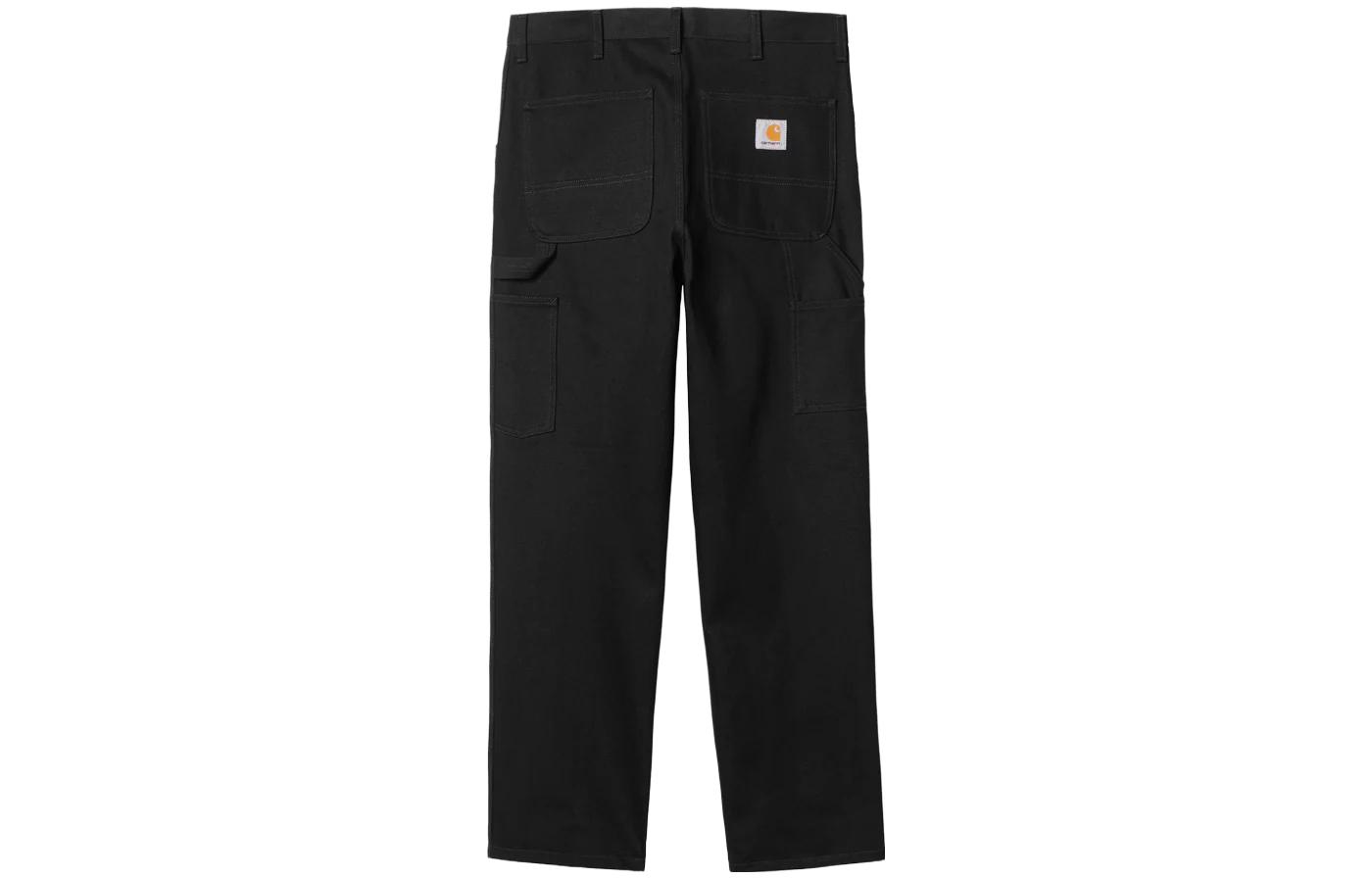 Lookbook カーハート WIP シングルニー パンツ ブラック ストレートロゴデニム. I032024-89-02