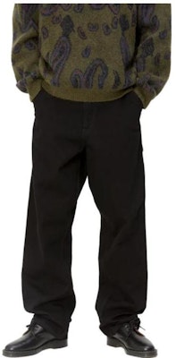 カーハート WIP シングルニー パンツ ブラック ストレートロゴデニム. I032024-89-02 Purchase カーハート WIP シングルニー パンツ ブラック ストレートロゴデニム. I032024-89-02