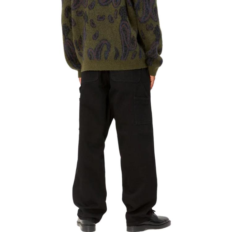 Details for カーハート WIP シングルニー パンツ ブラック ストレートロゴデニム. I032024-89-02