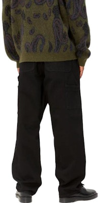 カーハート WIP シングルニー パンツ ブラック ストレートロゴデニム. I032024-89-02 Details for カーハート WIP シングルニー パンツ ブラック ストレートロゴデニム. I032024-89-02