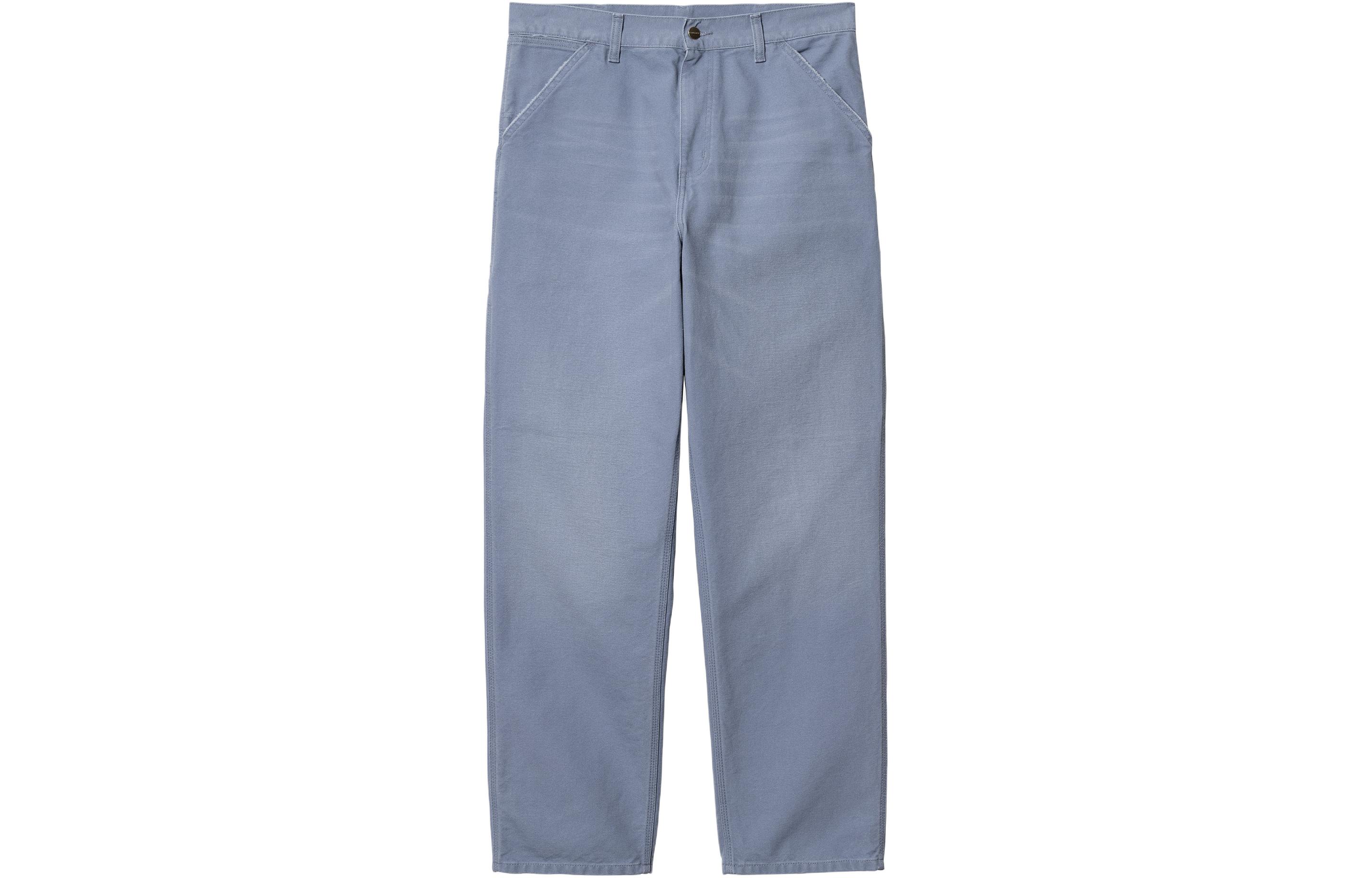 Carhartt WIP Single Knee Work Pants  Loose Fit Zip Straight Blue Purple. I031497-1YD-3K