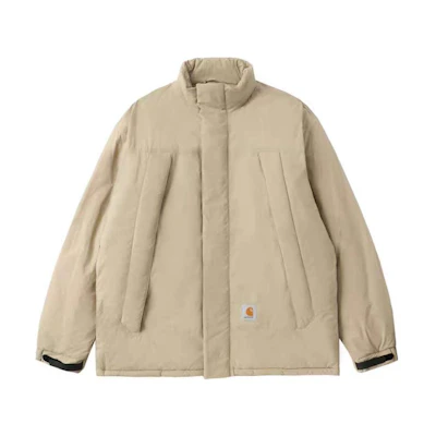 Carhartt WIP Solid Brown Zip-Up High-Collar Jacket Unisex. CHXJKF23A002L-BGX