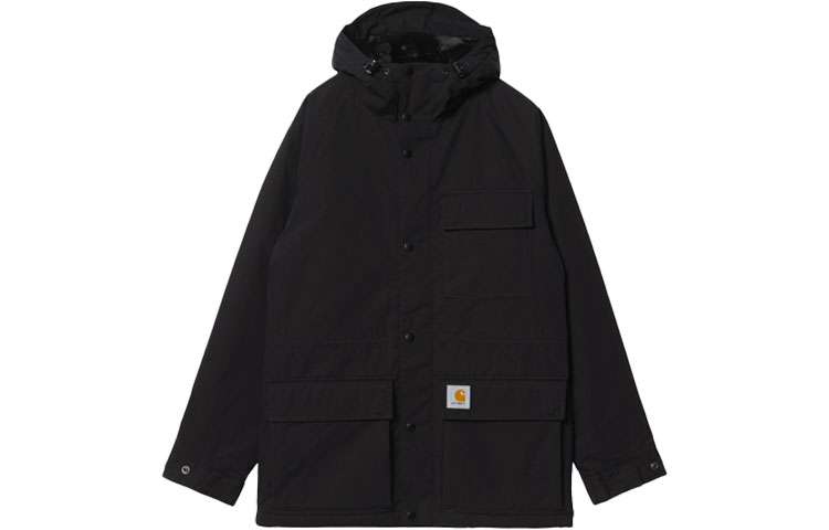Carhartt WIP Solid Color Black Hooded Jacket I029448-00E-XX
