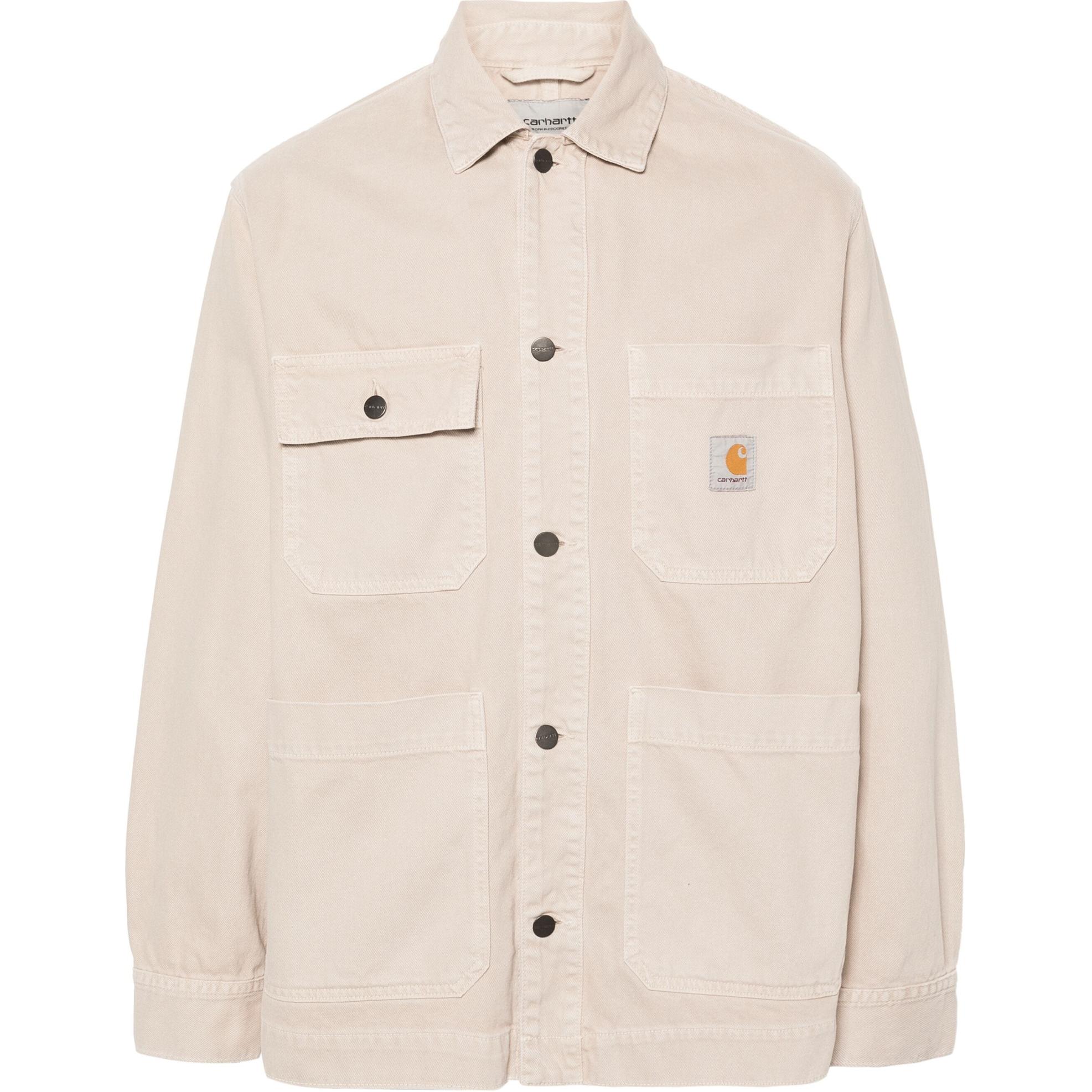 Carhartt WIP Solid Color Button-Up Long Sleeve Jacket Men’s Off-White I033114C1YC4J