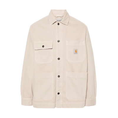 Carhartt WIP Solid Color Button-Up Long Sleeve Jacket Men’s Off-White I033114C1YC4J