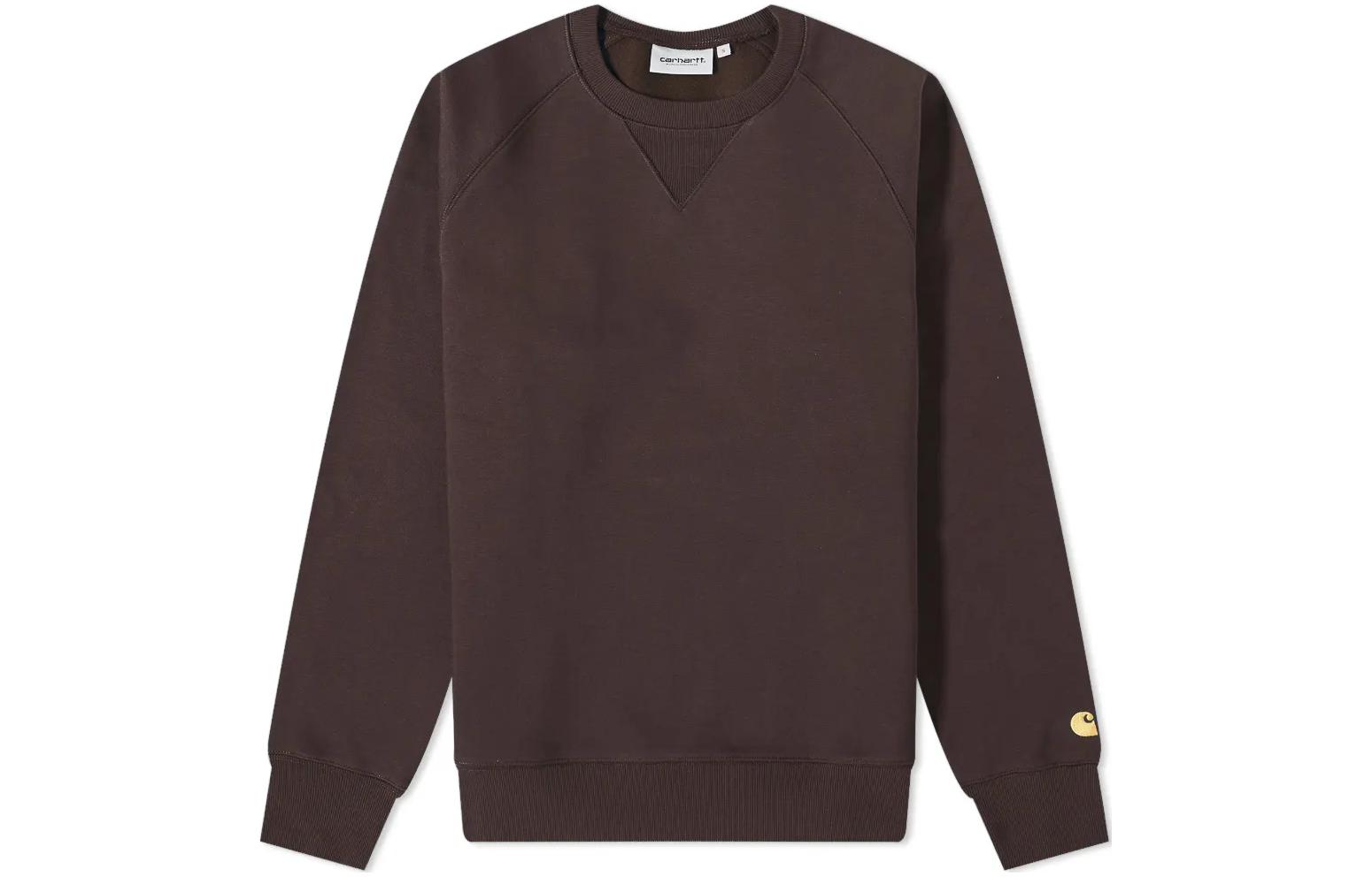 Carhartt WIP Solid Color Crewneck Sweatshirt Red Brown I026383-11H-XX