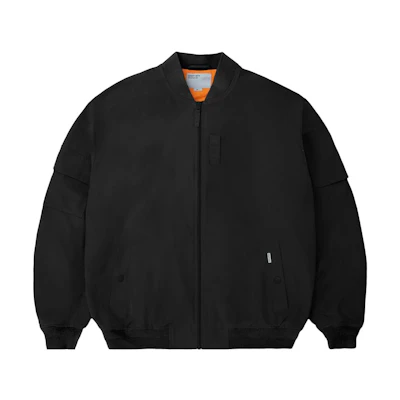 Carhartt WIP Solid Color Double Pocket Zip-Up Bomber Jacket Men’s Black A231022-89-XX