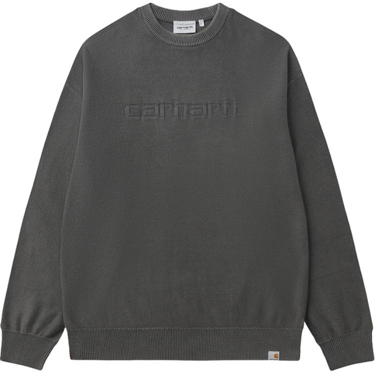 Carhartt WIP Solid Color Letter Logo Crewneck Long Sleeve Sweatshirt CHXSWA242017N