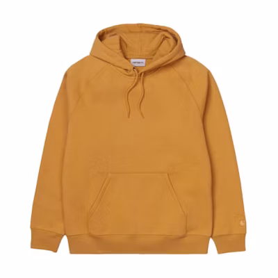 Carhartt WIP Solid Color Logo Embroidered Hoodie Gold Men’s I026384-0G1-90