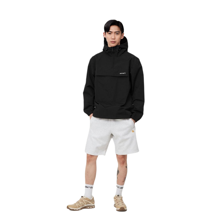 Shop Carhartt WIP Solid Color Minimalist Hoodie Jacket Black I030008-0D2-XX