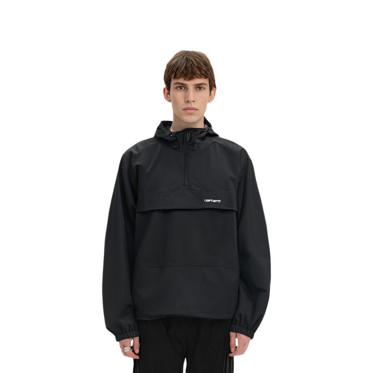 Details for Carhartt WIP Solid Color Minimalist Hoodie Jacket Black I030008-0D2-XX