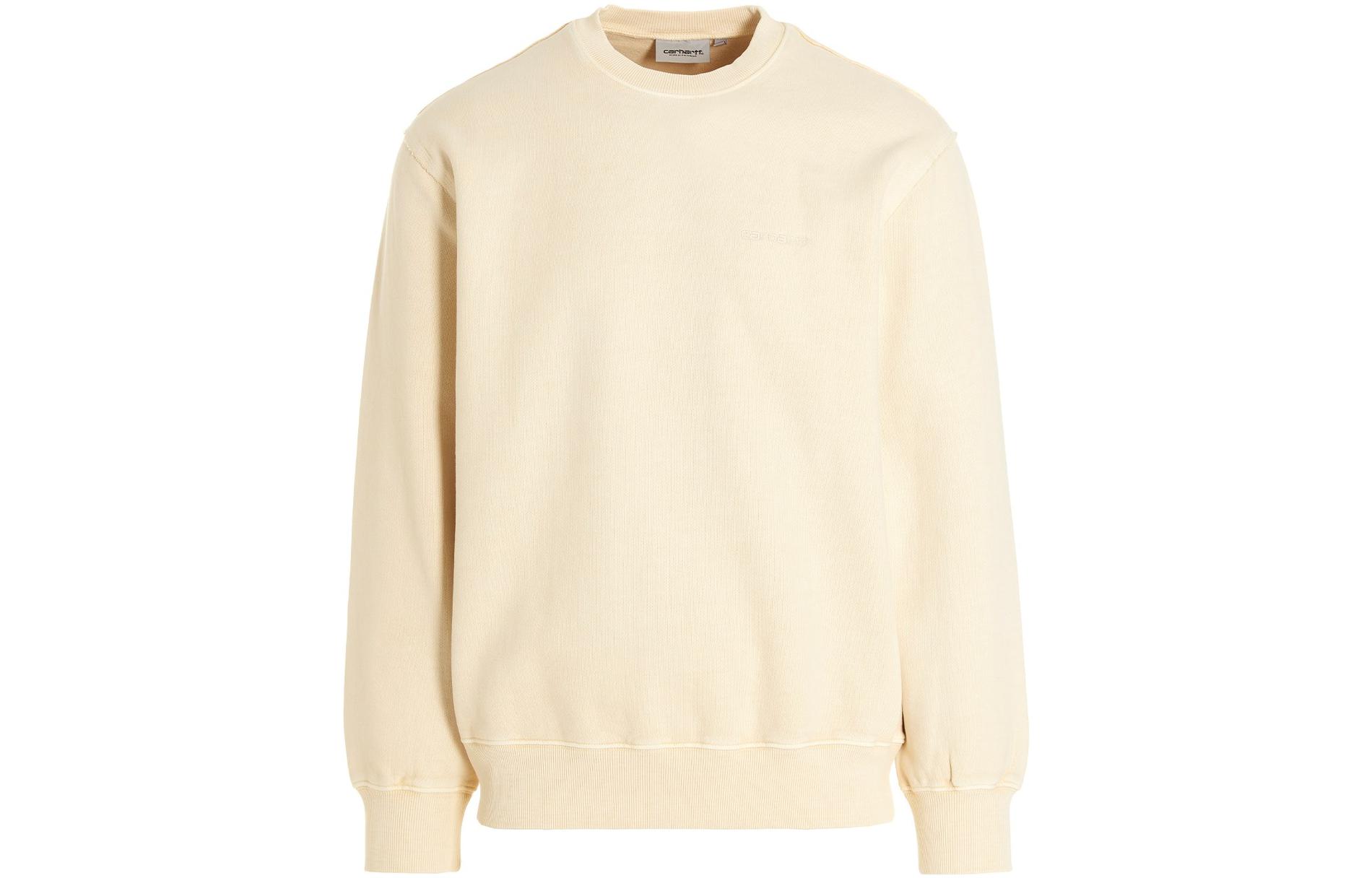 Carhartt WIP Solid Color Yellow Crewneck Long-Sleeve Sweatshirt Unisex I0306380VYFQ