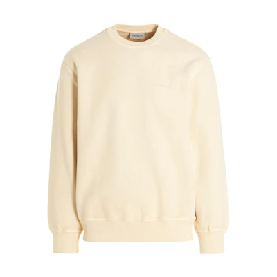 Carhartt WIP Solid Color Yellow Crewneck Long-Sleeve Sweatshirt Unisex I0306380VYFQ