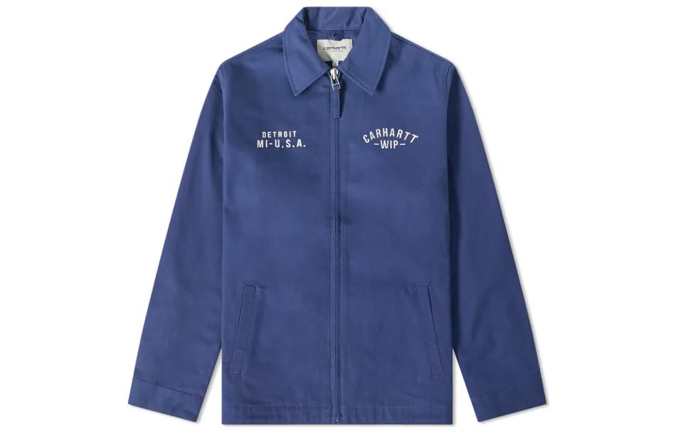 Carhartt WIP Solid Color Zip-Up Casual Jacket Blue I026019-S0-90