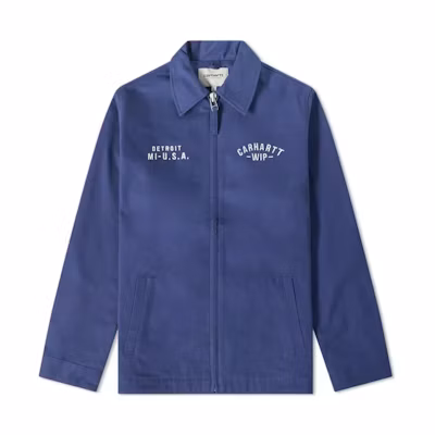Carhartt WIP Solid Color Zip-Up Casual Jacket Blue I026019-S0-90