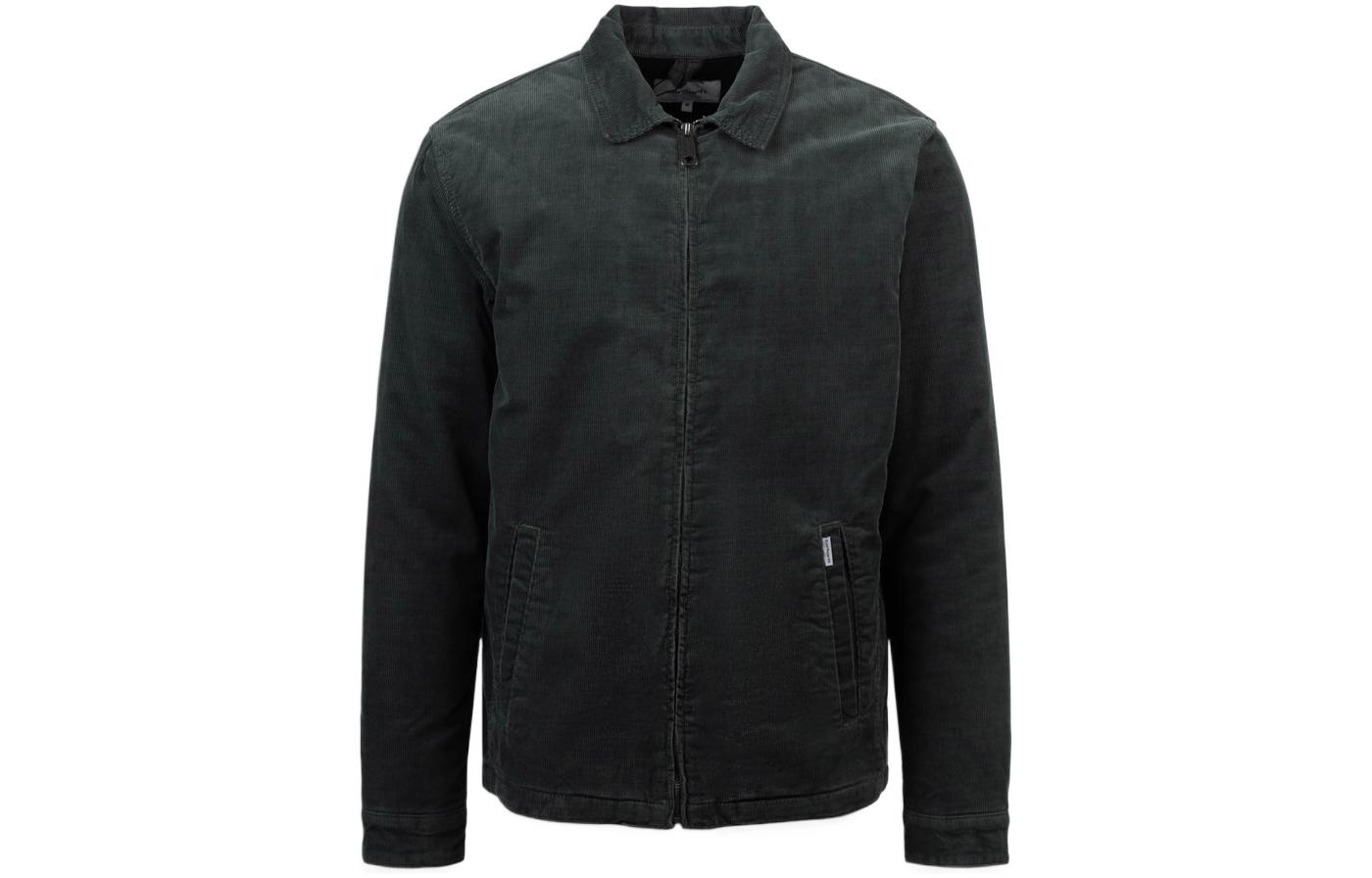 Carhartt WIP Solid Color Zip-Up Collar Jacket Green I0307640-WH-02