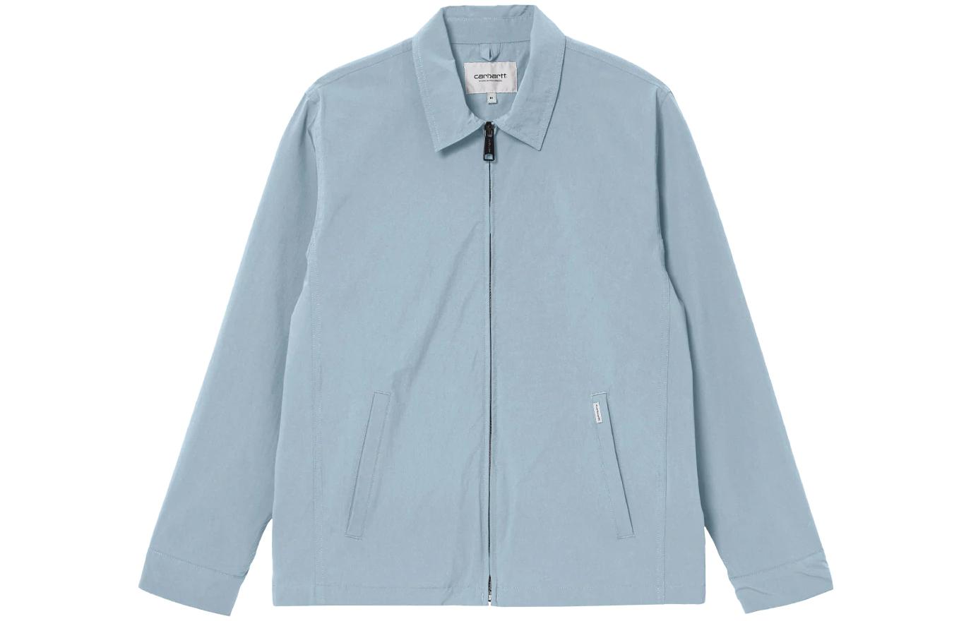 Carhartt WIP Solid Color Zip-Up Collared Jacket Blue () I030017-0F4-XX