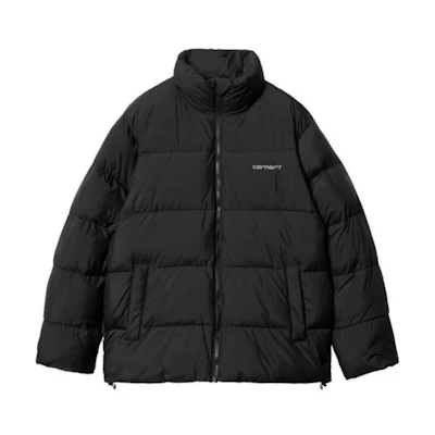 Carhartt WIP Solid Color Zip-Up Jacket Black Long Sleeve Outerwear. I032262-1SJ-XX