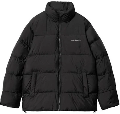 Carhartt WIP Jaket Hitam Solid Warna Lengan Panjang dengan Resleting. I032262-1SJ-XX Order Carhartt WIP Jaket Hitam Solid Warna Lengan Panjang dengan Resleting. I032262-1SJ-XX