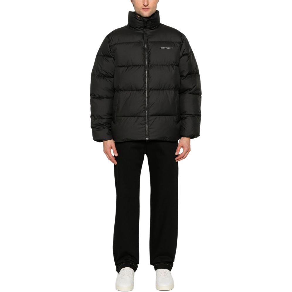 Shop Carhartt WIP Jaket Hitam Solid Warna Lengan Panjang dengan Resleting. I032262-1SJ-XX