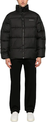 Carhartt WIP Jaket Hitam Solid Warna Lengan Panjang dengan Resleting. I032262-1SJ-XX Shop Carhartt WIP Jaket Hitam Solid Warna Lengan Panjang dengan Resleting. I032262-1SJ-XX