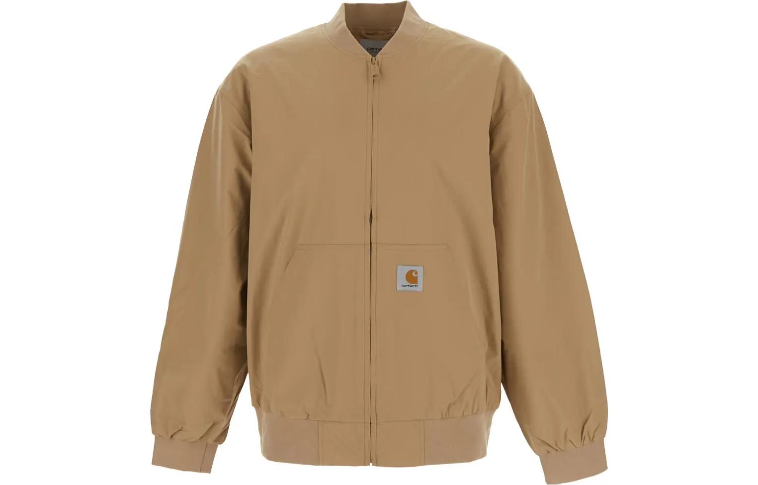Carhartt WIP Solid Color Zip Bomber Jacket Khaki I03215007EXX