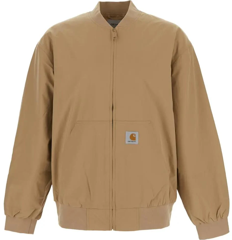 carhartt-wip-solid-color-zip-bomber-jacket-khaki-i03215007-exx