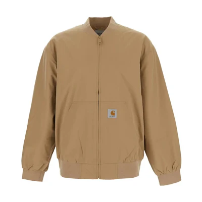 Carhartt WIP Solid Color Zip Bomber Jacket Khaki I03215007EXX