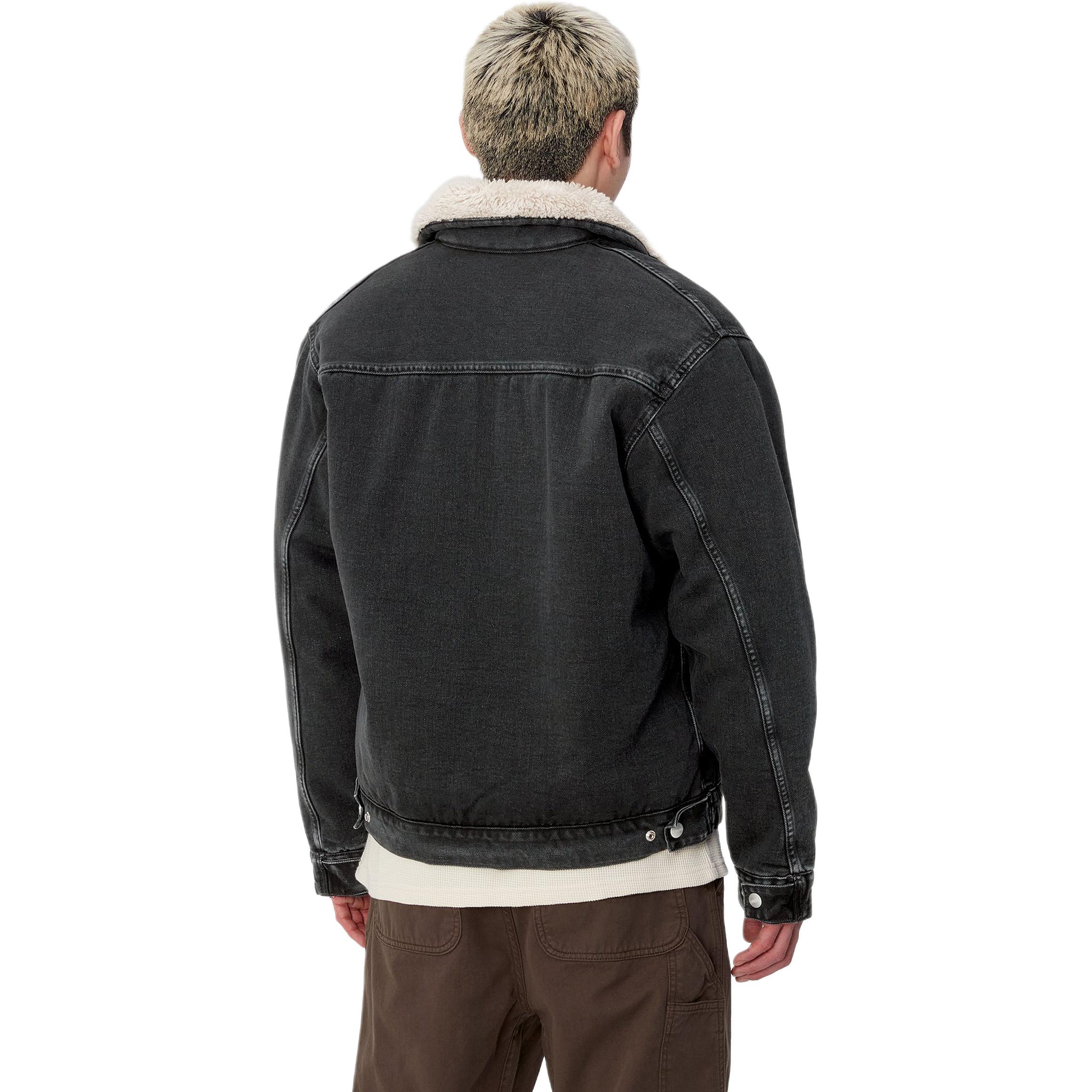 Details for Carhartt WIP Jaket Lengan Panjang Zip Poket Unisex Hitam. I0337652-JQ06