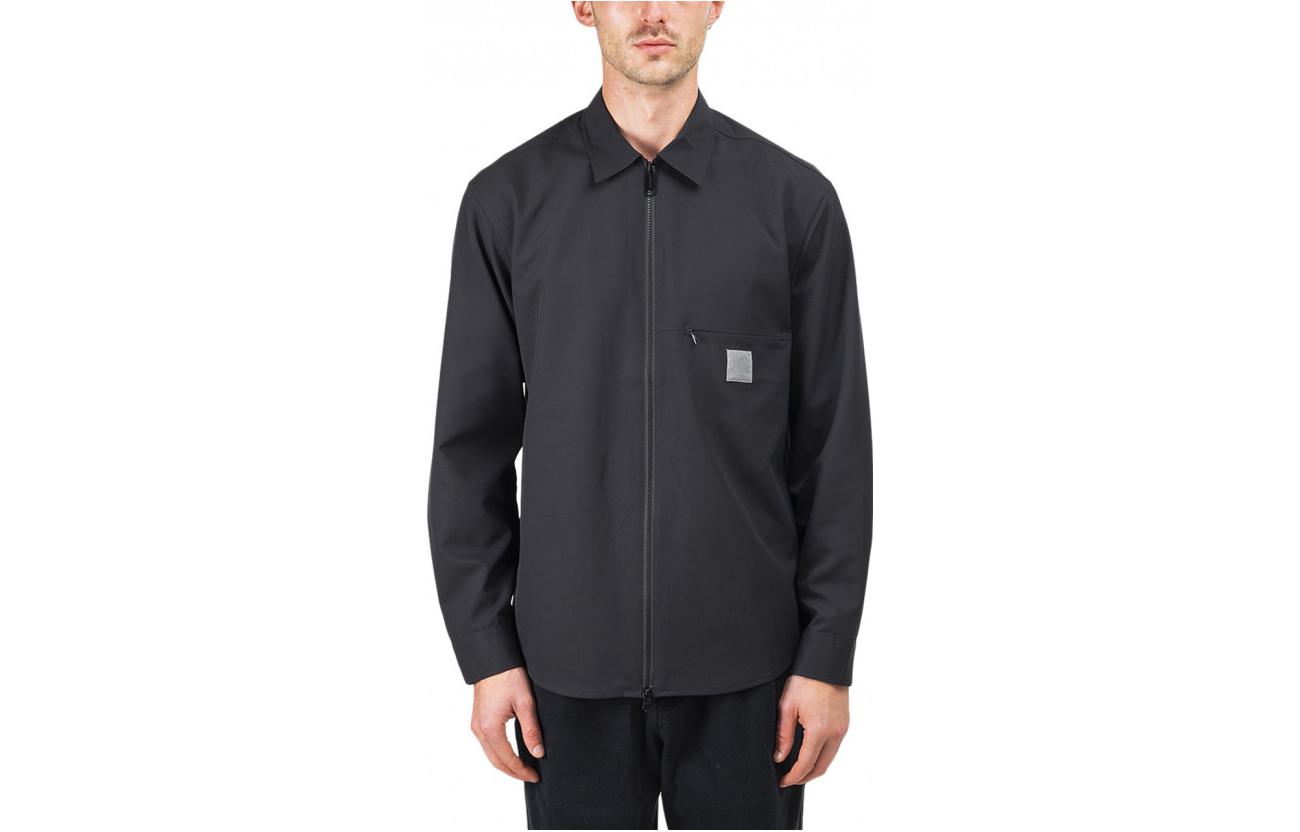 Carhartt WIP Solid Color Zip Shirt  Black I028355