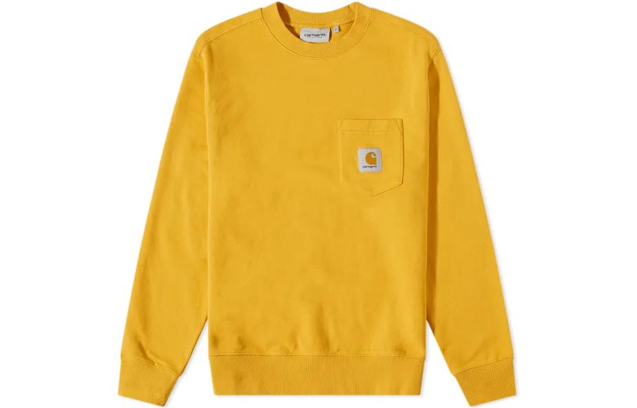 Carhartt WIP Solid Crewneck Pocket Sweatshirt Yellow I027681-0NO